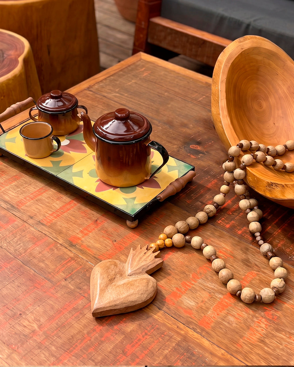 Colar De Mesa Decorativo  Sagrado Coraçao Jesus