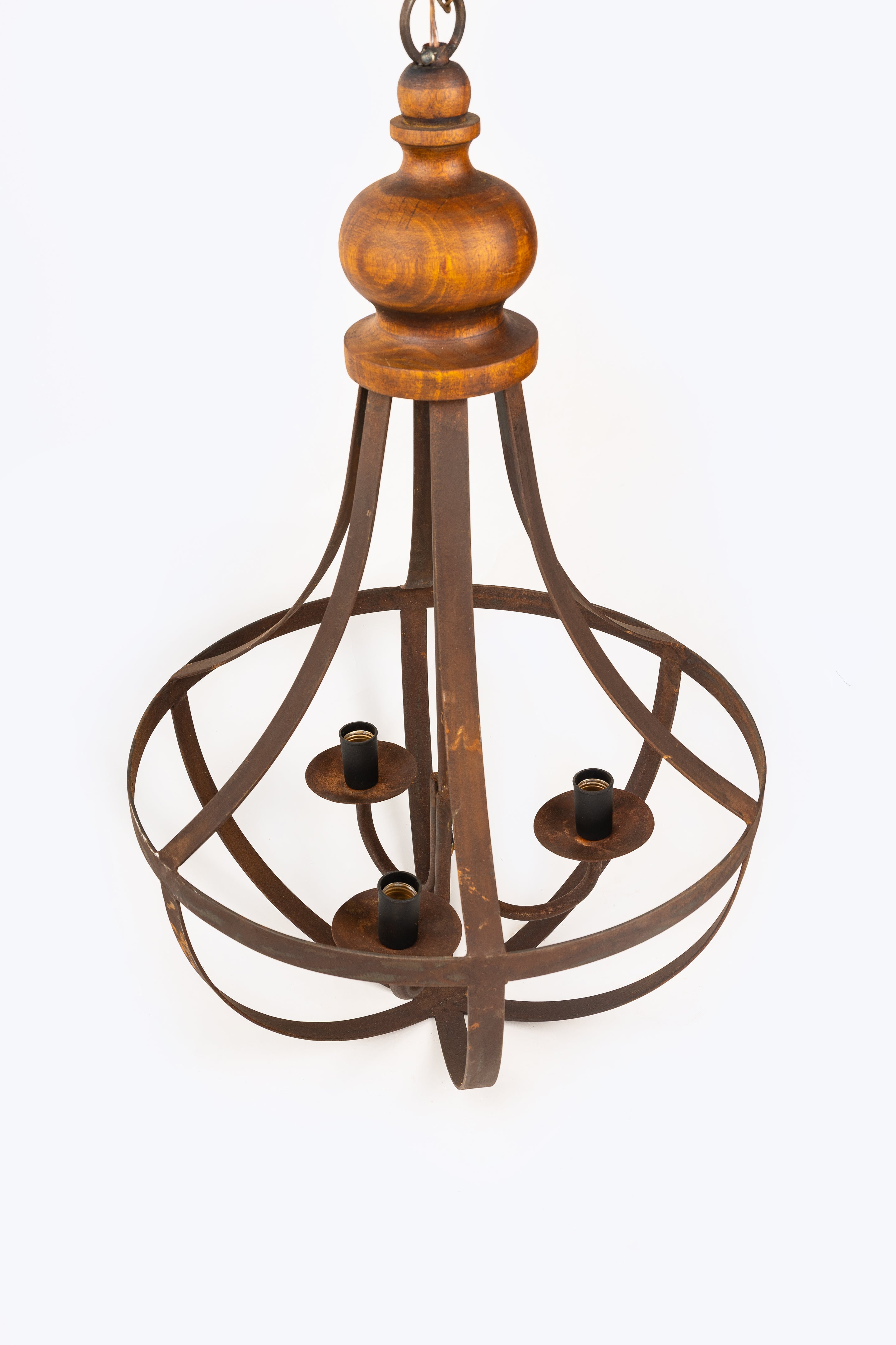 Lustre De Ferro Rústico ( 3 Lampadas)